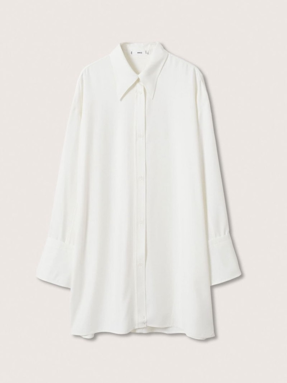 Oversized White Button-Up Shirt | MANGO | Size XS | NWT